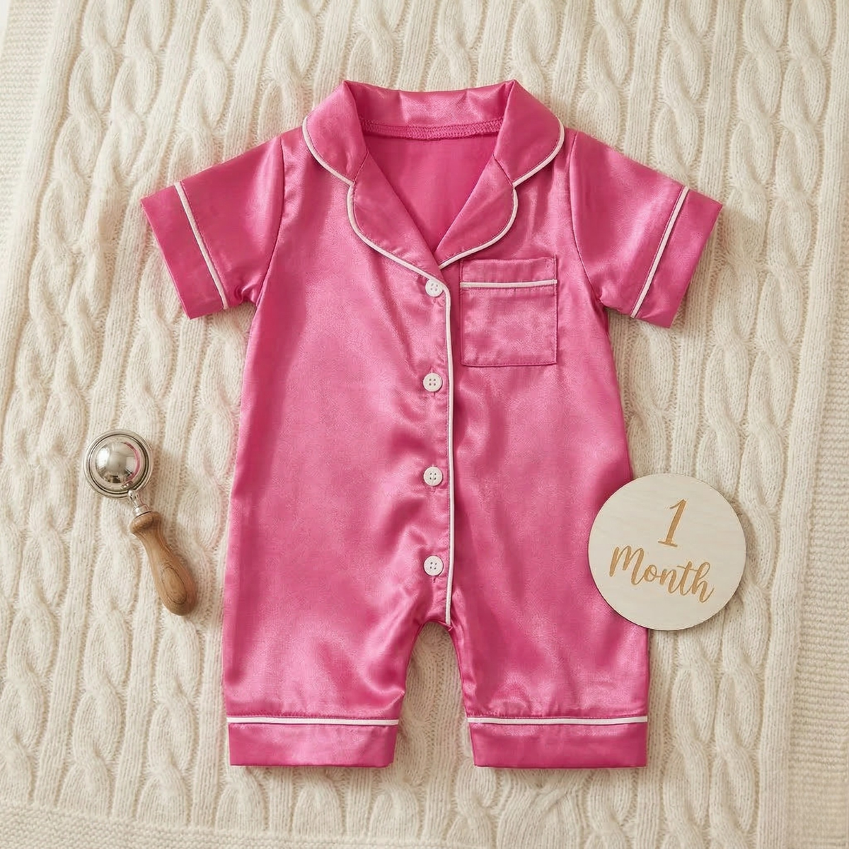 LullaLuxe Baby Satin Pajamas