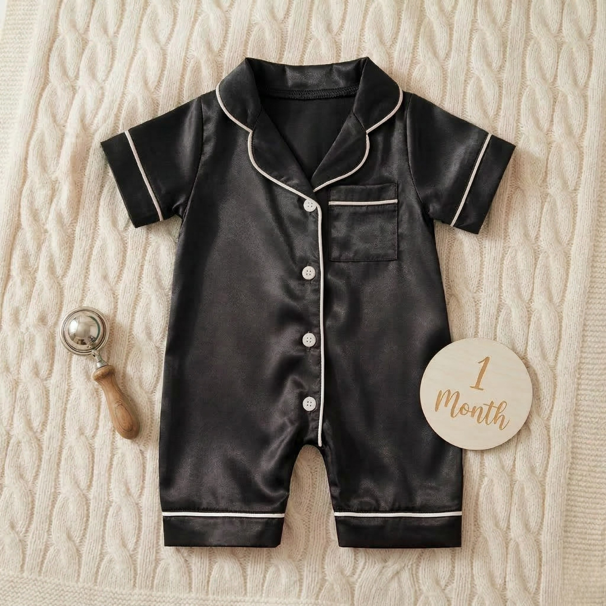LullaLuxe Baby Satin Pajamas