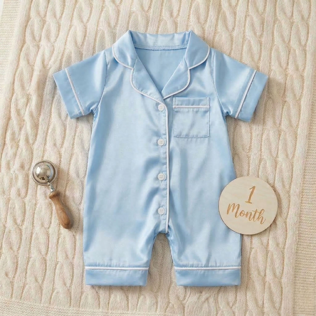 LullaLuxe Baby Satin Pajamas