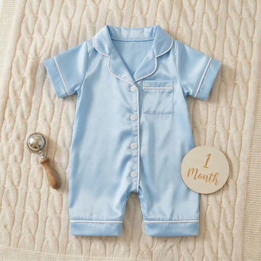 LullaLuxe Baby Satin Pajamas