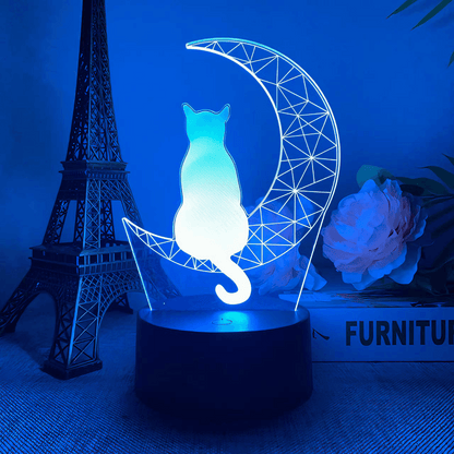 Moon Cat 3D Lamp