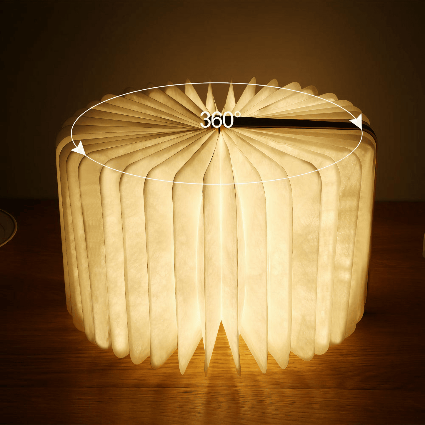 Wooden Folding Book Lamp