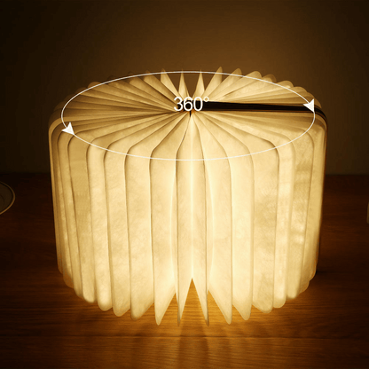 Wooden Folding Book Lamp